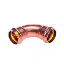 Kolano miedziane dwukielichowe 22x90° do instalacji gazowej