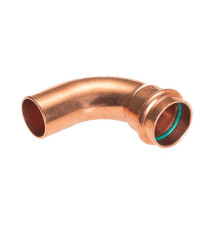 Kolano miedziane z jedną mufą 18x90° na zacisk z uszczelką FKM