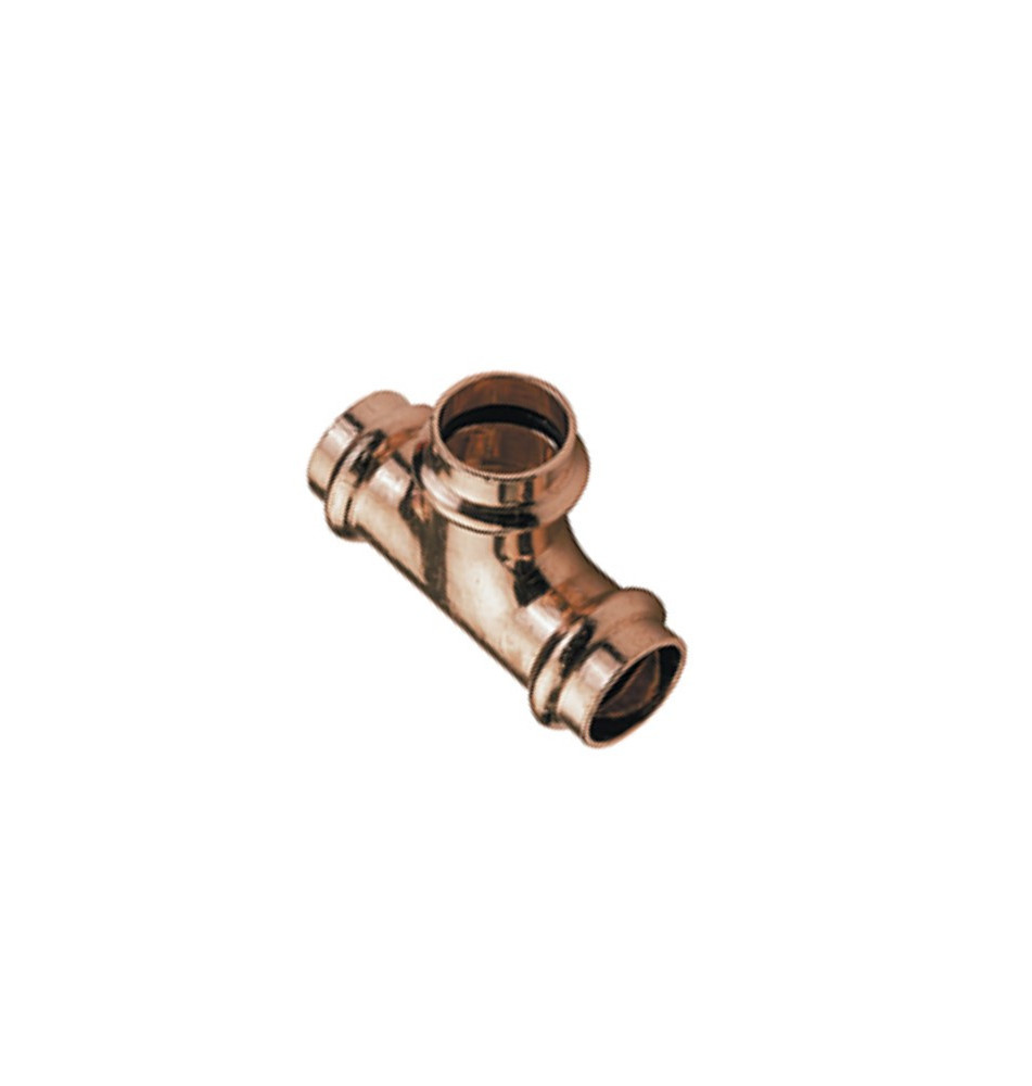 Trójnik miedziany redukcyjny 22x15x22 mm na zacisk | Bänninger